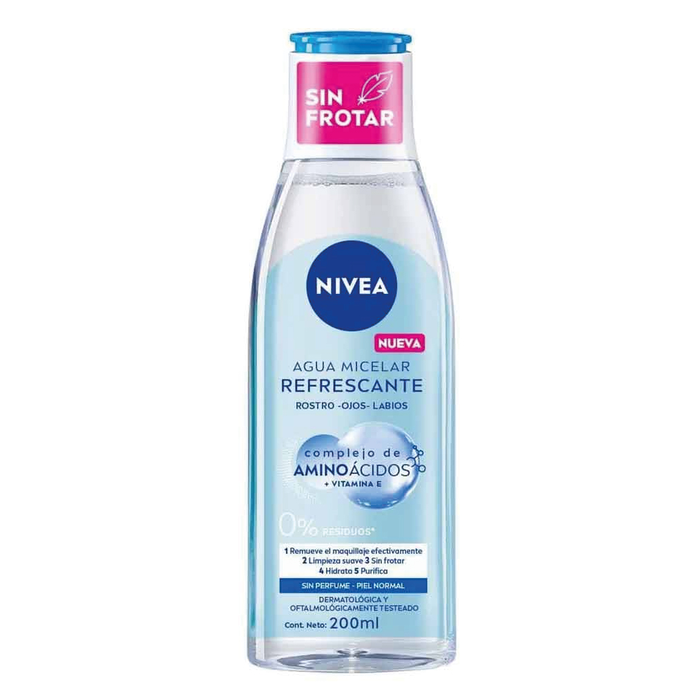 NIVEA AGUA MICELAR 7 EN 1 REFRESCANTE PIEL NORMAL X 200 ML.